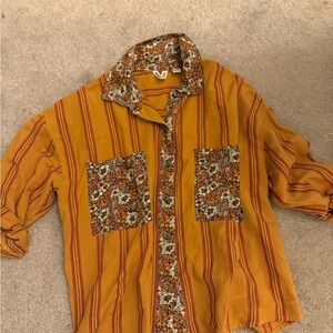 Roxy Floral and Striped Shirt